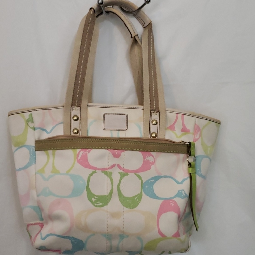 Coach Hamptons Pastel Scribble Bag
